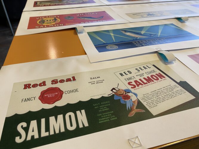 New on Display - Salmon Can Labels
